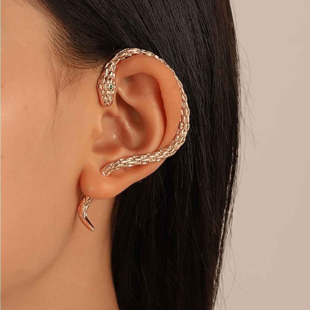 Wrap Around Rhinestone Snake Earrings, Reputation Snake Earring